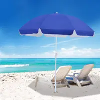 Grosir Promosi Kualitas Tinggi Kustom Payung Pantai Taman Luar Ruangan dengan Cetakan Logo UV
