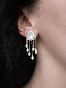 Chaîne minimaliste délicate avec perle d'eau douce authentique, plaquée or, en acier inoxydable, bijoux de mariage pour la mariée, cadeau pour elle - Product Image 3