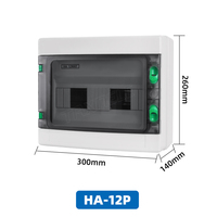 HA IP65 Boîte de distribution électrique étanche pour l'extérieur 4 8 12 18 24 voies MCB Commutateur Compteur Minuterie PC Fil de jonction en plastique