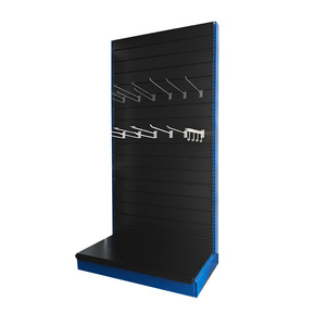 Expositor de <span class=keywords><strong>Pared</strong></span> con Tablero Perforado, Herrajes Metálicos, Almacenamiento de Herramientas, Accesorios, Estante de Exhibición, Estantes de Supermercado, Color Negro, Panel de Láminas - Product Image 1