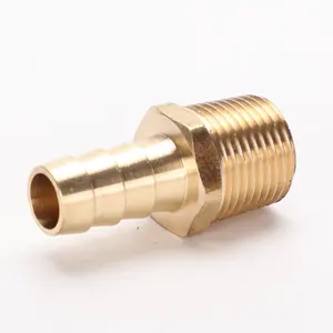 Adaptador de mangueira farpada de bronze, saída de fábrica, para sistema de tubulação de gás