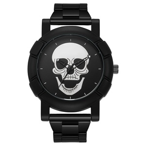 New Customized Logo OEM ODM Wholesale Steel Band <b>Men's</b> Personalized Wrist <b>Watch</b> Skull Head Quartz <b>Watch</b> - Product Image 2