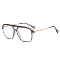Lunettes de lecture optiques unisexes 2026, style vintage, monture carrée, gris diamant, anti-lumière bleue, monture complète, double pont nasal, écologiques, livraison rapide