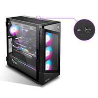 Boîtier PC de jeu MSI MPG Velox 100R Mid-Tower avec panneau latéral en verre trempé, 4 ventilateurs ARGB de 120 mm, support de radiateur de 360 mm