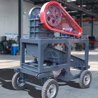 Mini concasseur de pierres mobile pour le concassage dur, machine de carrière de gravier, concasseur à mâchoires efficace pour la préparation des pierres primaires