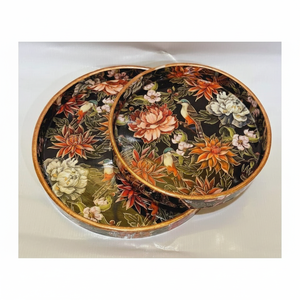 Plateaux de service au prix d'usine avec impression émaillée pour le petit-déjeuner, le thé, le dessert, le rangement de bijoux, plateau de vanité au meilleur prix - Product Image 1