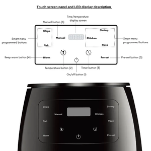 Chine iSolfan Four alimentaire numérique sans <span class=keywords><strong>huile</strong></span> en acier inoxydable de haute qualité Smart Grill Hot Selling Air Fryer Electric Best-seller - Product Image 6