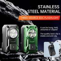 Corps en acier inoxydable de lampe de poche EDC rechargeable portative compacte avec la charge USB étanche d'ampoule de LED pour le camping