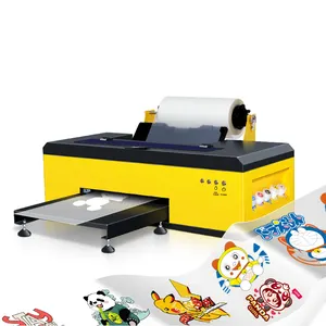 High quality L1800 R1390 A3 Dtf Film Printer 30cm Dtf Printer For T shirt Bag clothing printing machine with roll film feeder