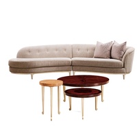 Italienisch französischer Stil moderne Stoffsofas Wohnzimmermöbel halb runde Form kreisförmiges teilbares Sofa-Set