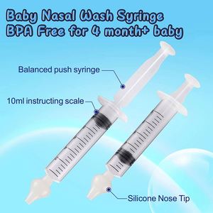 Limpiador Nasal para Bebés, 10 Piezas, con Materiales de Silicona y PP de Grado Alimenticio, Ecológico, No Tóxico, para Aliviar la Rinitis - Product Image 4