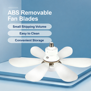 Ventilateur de plafond intérieur avec lampe, 6 pales, base E26/E27, télécommande, pour salon - Product Image 1