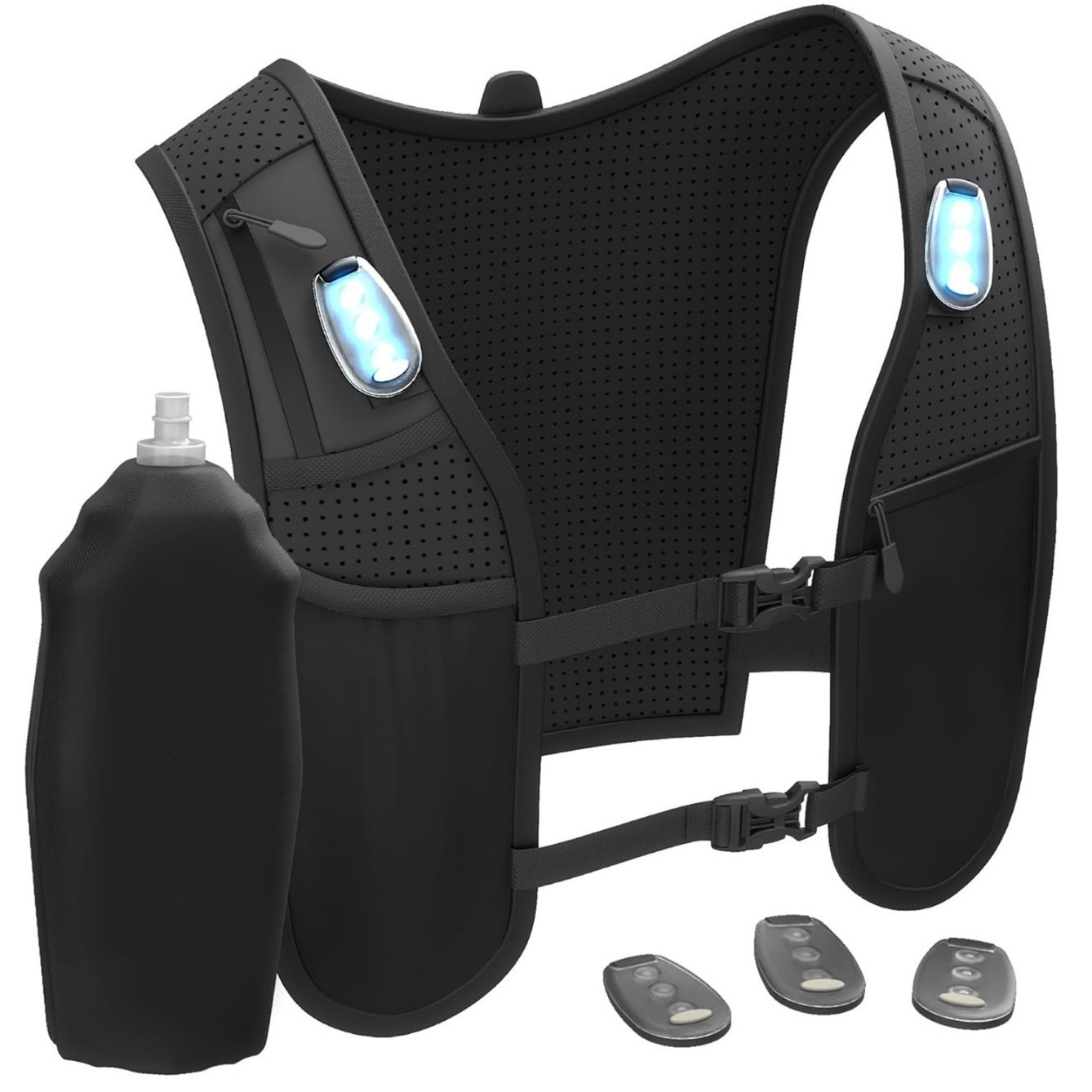 Gilet D’hydratation Léger – Sac à Dos Eau Pour Course, Rando, Vélo, Avec Poches Multiples Et Bandes Réfléchissantes
