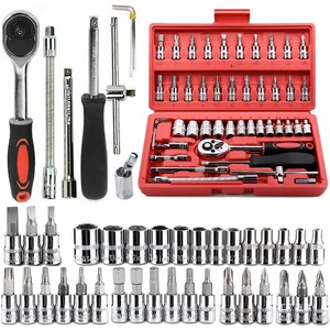 Junxia Ratchet Socket Wrench <b>Set</b> 1/4 In Hand <b>Tools</b> For Automotive And <b>Mechanical</b> Repair - Product Image 3