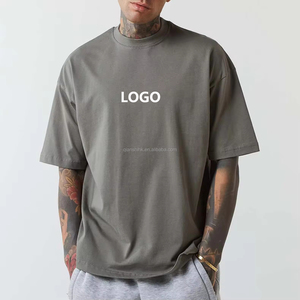เสื้อยืดผ้าฝ้ายแท้ 100% คุณภาพสูง แบบเรียบ  ไซส์ใหญ่พิเศษ ทรงบ็อกซี่ เสื้อยืดเปล่าสำหรับผู้ชาย เสื้อยืดโอเวอร์ไซส์เนื้อหนาสำหรับผู้ชาย - Product Image 5