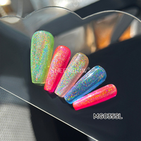 Haute qualité Super chrome 3D magnétique arc-en-ciel argent chrome poudre de Pigment holographique pour peinture de voiture UV Gel vernis à ongles:
