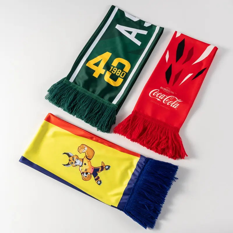 Wholesale scarves customizable logo fan scarf National fag team stadium scarf