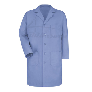 Manteau de laboratoire en coton Polyester pour homme, couleur blanche, longueur classique, Offre Spéciale - Product Image 2
