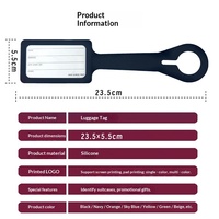 Promotion : Étiquette de bagage personnalisée avec logo, anti-perte, porte-nom, breloque de voyage, pour carte d'embarquement, en silicone, pour femme élégante et mature