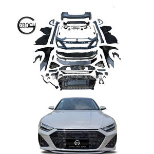 طقم هيكل سيارة Rs7 لأودي A7 S7 ترقية المصد الأمامي والخلفي A7 مصدات سيارة مصدات جانبية تنورة Rs7 طقم هيكل - Product Image 1