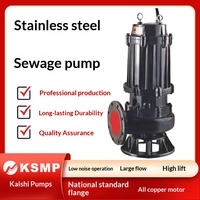 Pompe submersible électrique en acier inoxydable YZJ WQ(QW) pour eaux usées, anti-colmatage, usage industriel et municipal, débit élevé 1800 M/h