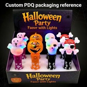 Cadeau d'<span class=keywords><strong>Halloween</strong></span> : Baguette lumineuse LED rotative en plastique ABS, 4 styles (Fantôme, Crâne, Citrouille, Pirate), jouet pour enfants pour fêtes et jeu de la Toussaint - Product Image 6
