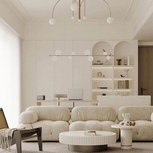 Muebles de Cocina Estilo Francés 2026, Conjuntos de Cocina con Amplio Espacio de Almacenamiento, Isla de Cocina con Encimeras de Cuarzo - Product Image 5