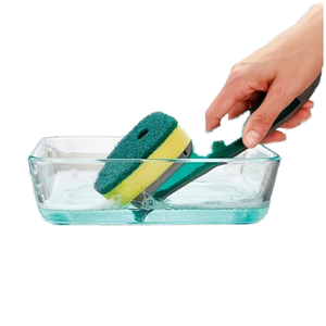 Spugna sostituibile Couring Pad strumento di lavaggio comodo spazzola per la pulizia Scrubber sapone da cucina Dispenser piatto liquido di ricarica - Product Image 4