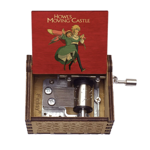 Nouvelle Boîte à Musique Carrée <span class=keywords><strong>en</strong></span> Bois à Manivelle, Motif Château Ambulant de Howl, Chant de Vie, 15 Sons, Cadeau de <span class=keywords><strong>Noël</strong></span> et d'Anniversaire pour Enfant - Product Image 1