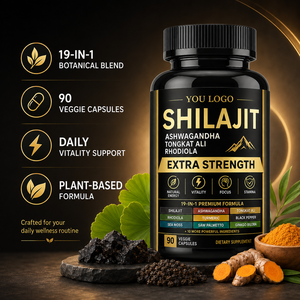 Capsules de Shilajit Extra Fort, Ashwagandha, Tongkat Ali, Rhodiola et Acide Fulvique – Pure Formule Végétale Herbacée de l'Himalaya – Meilleures Ventes pour la Santé - Product Image 2