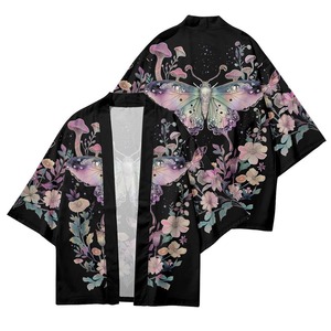 Veste japonaise pratique Haori Anime Papillon, manteau ouvert, voyage, cosplay, événements, hommes femmes, kimono <span class=keywords><strong>japonais</strong></span> traditionnel - Product Image 4