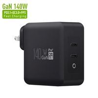 Nouveaux produits technologiques, prise murale AU, chargeur rapide double USB-C PD3.1 140W au nitrure de gallium pour iPhone, Apple Macbook, téléphone portable, ordinateur portable