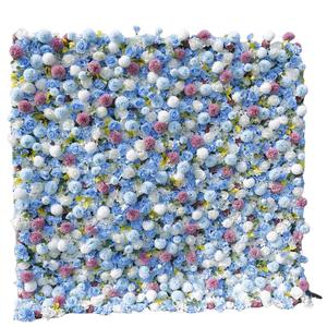 Muro de Flores Artificiales de Rosas Azules, Decoración Floral para Bodas, Popular en Internet - Product Image 5