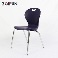 Chaises robustes en plastique PP avec dossier et assise pour l'école, chaise de formation pour étudiants, mobilier de salle de classe, chaise en plastique pour étudiants