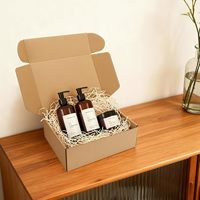 Boîte d'emballage personnalisée avec logo gratuit, boîtes d'expédition écologiques pour produits de beauté naturels, boîte à courrier en papier kraft