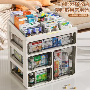 Botiquín de plástico de gran capacidad, caja de almacenamiento estilo cajón de varias capas para organizar pastillas familiares - Product Image 5