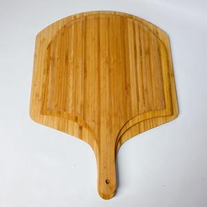 뜨거운 인기 도매 12 인치 대나무 천연 나무 솔리드 커팅 서빙 보드 피자 패들 피자 껍질 - Product Image 2