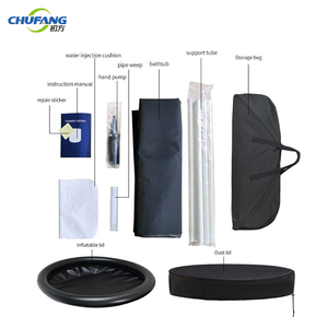 Chufang <span class=keywords><strong>Gonflable</strong></span> Pliant En Plastique Portable Trempage Glace Froid <span class=keywords><strong>Spa</strong></span> S'asseoir Bain Piscine Douche Chaude Baignoire - Product Image 6