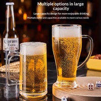 Verre à bière conique en plastique de qualité alimentaire avec poignée – Tasse à bière pression, verre à vin, gobelet à jus – Design moderne et minimaliste, personnalisable