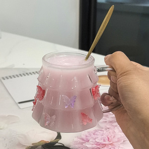Tazza da Caffè in Vetro Borosilicato Trasparente con Manico, Riutilizzabile per Tè e Latte, per Casa e Ufficio - Product Image 3