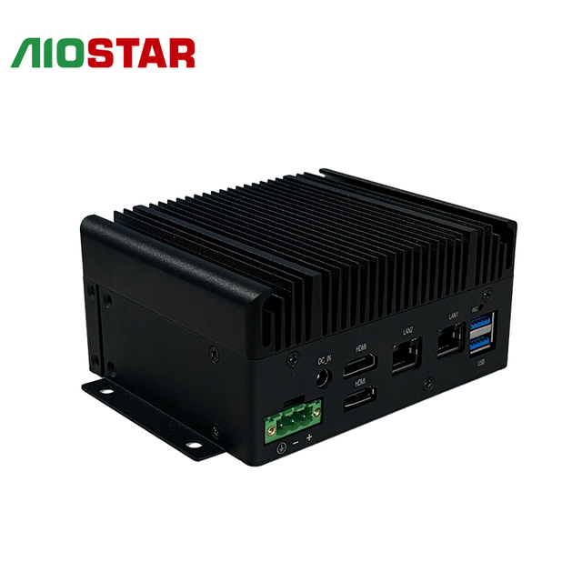 AIOSTAR Fanless 4K 60HZ Embedded Industrial Computer 9-36V Wide Voltage Input DDR4 2400MHz RAM GeminiLake J4125 2.0GHz Stock