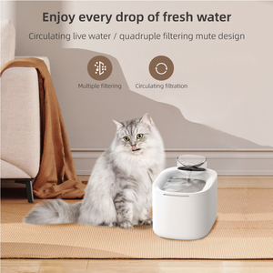 Fontaine à eau <span class=keywords><strong>pour</strong></span> <span class=keywords><strong>chat</strong></span> OEM 4L WiFi Tuya App, <span class=keywords><strong>plateau</strong></span> en acier inoxydable, fontaine à eau automatique à écoulement continu, ultra silencieuse, distributeur d'eau potable <span class=keywords><strong>pour</strong></span> animaux de compagnie - Product Image 4