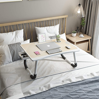 Table réglable, Portable, pliable et polyvalent, en bois, pour ordinateur Portable, bureau