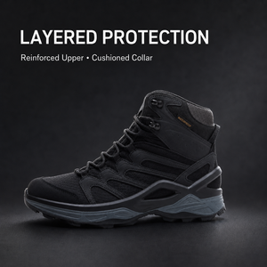 Men High-Top Boots <b>Waterproof</b> Breathable Membrane Triple Density Anti Slip Outsole Ankle Support Outdoor Trekking Boots - Product Image 3