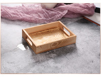 Plateau de pâtisserie en bois MDF brûlé pin antique Design en bois massif durable pour la maison salon tasse à thé et affichage des aliments