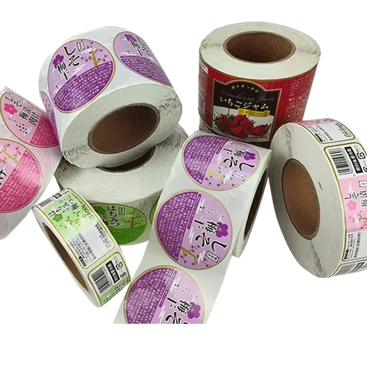 Sunshine Packing Waterproof Permanent Beverage Labels Bottle Label Wrap Packaging Labels for Supermarket Food Labels