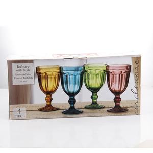 Оптовая продажа, стеклянная посуда всех размеров ярких цветов, стеклянный бокал ручной работы из прессованного стекла, розовая однотонная стеклянная посуда для отелей - Product Image 6