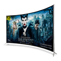 Téléviseur LED intelligent Android incurvé de qualité supérieure, 50-85 pouces, 1080p Full HD, compatible 4K, avec Wi-Fi, pour la maison, le salon, les soirées en famille