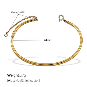 Luxury Gold Stainless Steel Chain <b>Bracelet</b> 18K Plated <b>Bracelet</b> Jewelry For Wome - Product Image 6