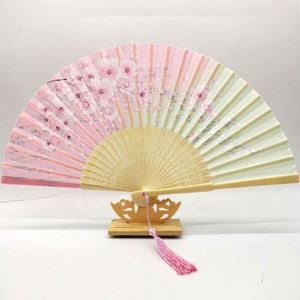 Personalized Bamboo Folding <b>Hand</b> <b>Fans</b> with Painted Design for Wedding Wholesale - Product Image 5